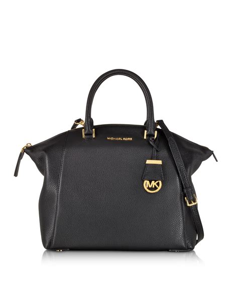 michael kors black riely large|Women's Black Designer Handbags .